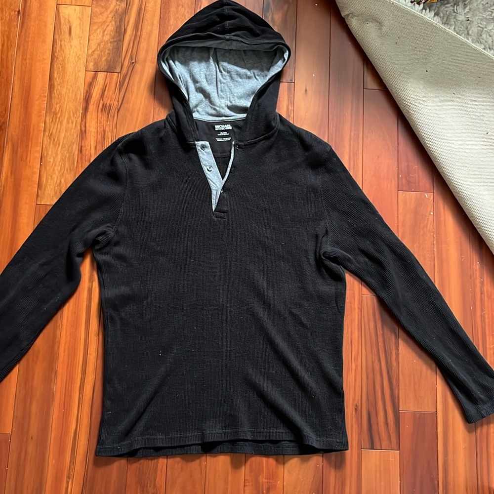 Men’s Michael kors waffle 1/4 button up size XL